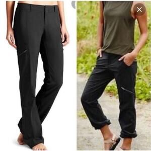 Athleta Pants Womens 4 Black Palisade Nylon Camp Hiking Ankle Cinch Gorpcore